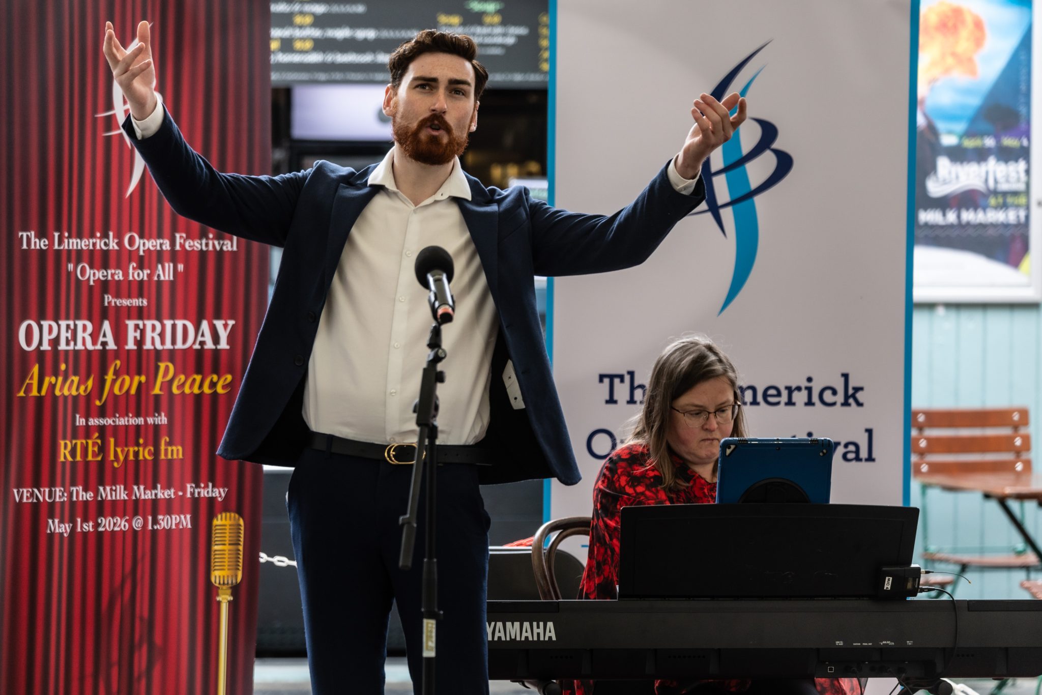 Opera singer performing at the Limerick Opera Festival